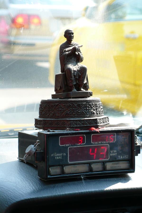 Buddha Photograph - Taxi Meter Monk by Gregory Smith