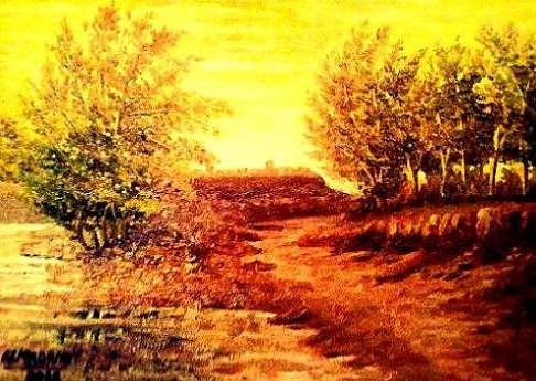 Taza Painting - Taza-Sunset by Elmadani Belmadani