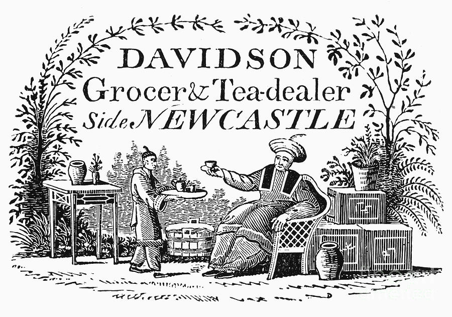 Tea Dealers Label, 1820 Photograph by Granger