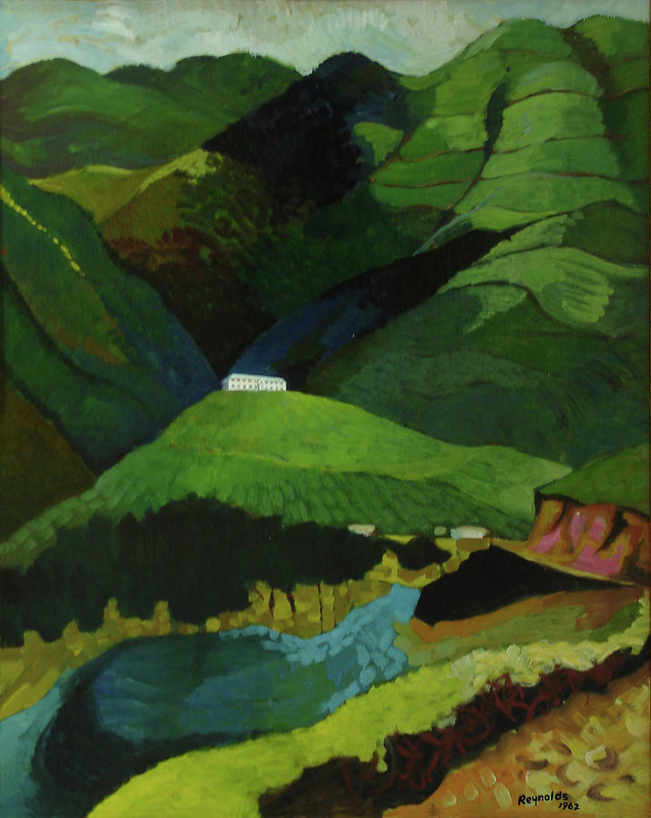 Mountain Painting - Tea factory Ceylon by Ted Reynolds