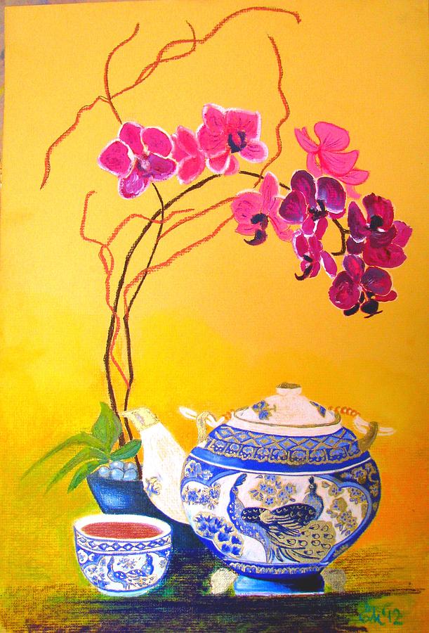 Still Life Painting - Tea time by Elena Malec