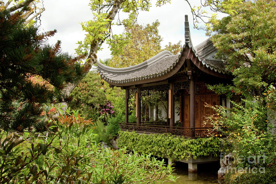Teahouse in Lan Su Chinese Garden  Portland Oregon Photograph by Sherry  Curry
