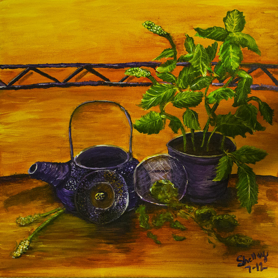 Teatime Painting by Shelley Bain