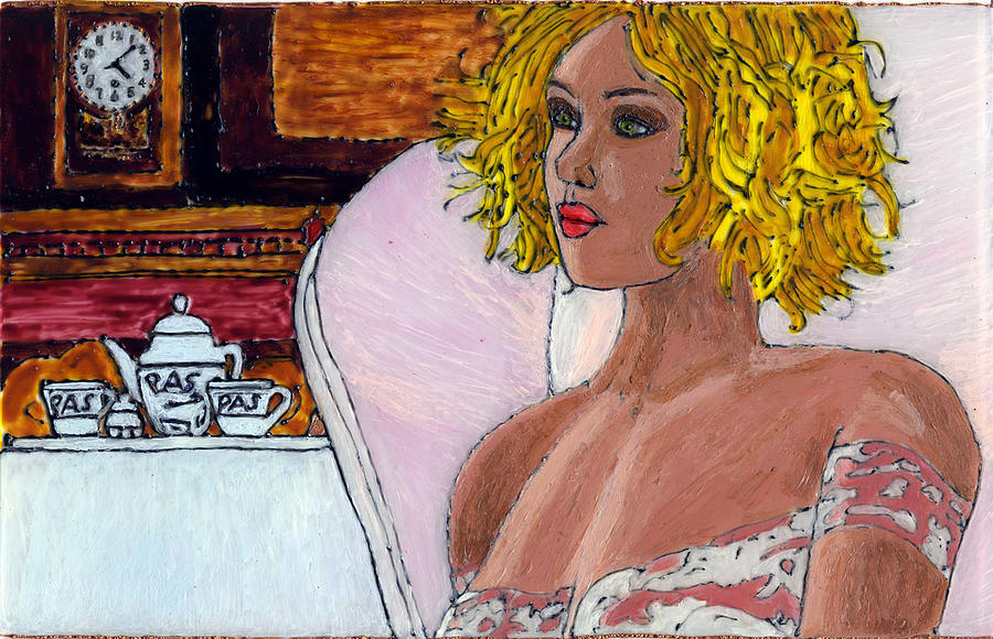 Teatime with Karli Painting by Phil Strang