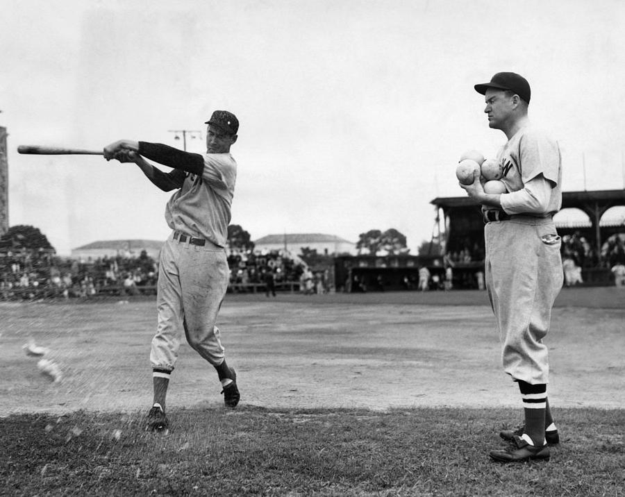 Ted Williams Gets Batting Practice Photograph by Everett