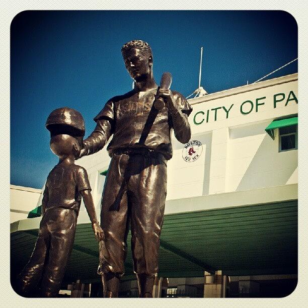 Boston Photograph - Ted Williams Statue At City Of Palms by Troy Thomas