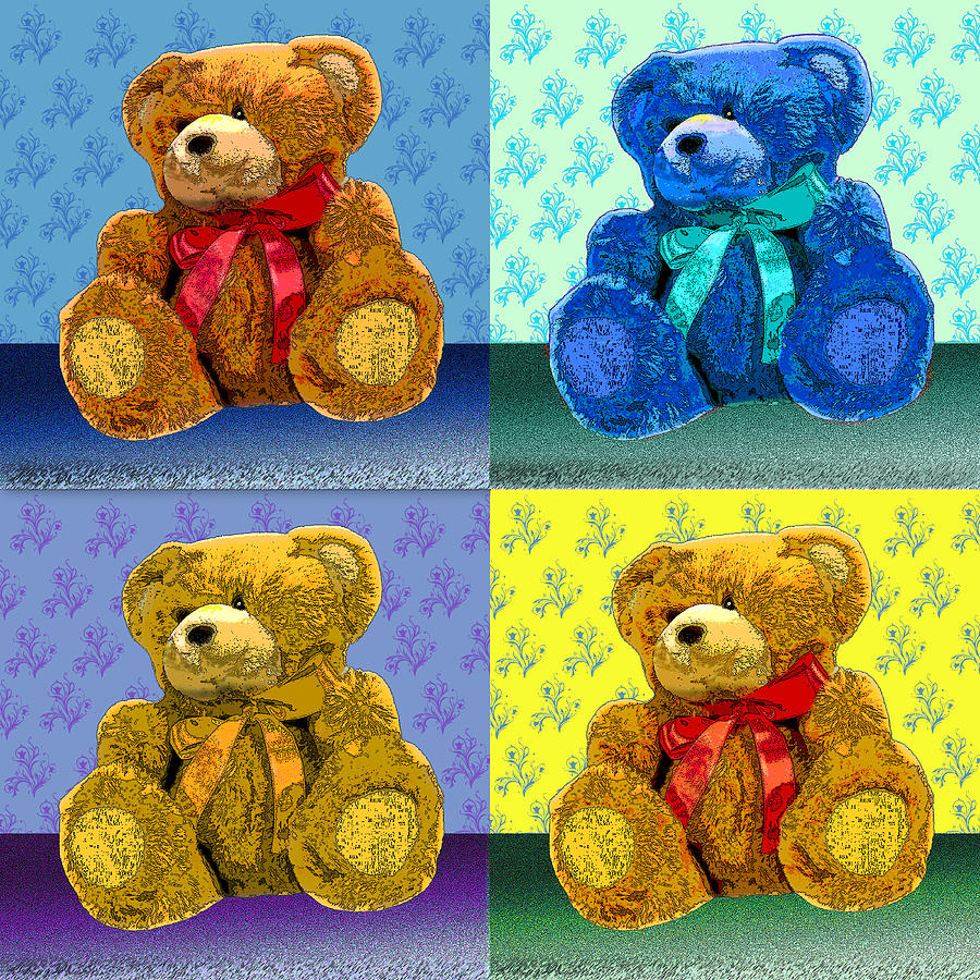 teddy bear paintings