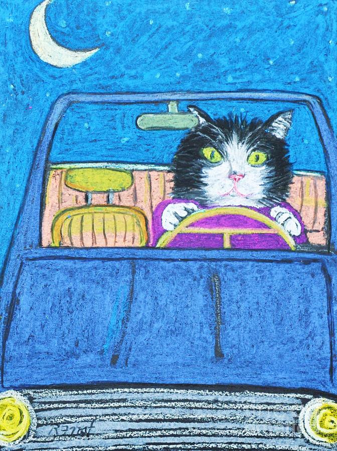 Teddys Evening Drive Pastel by Reb Frost