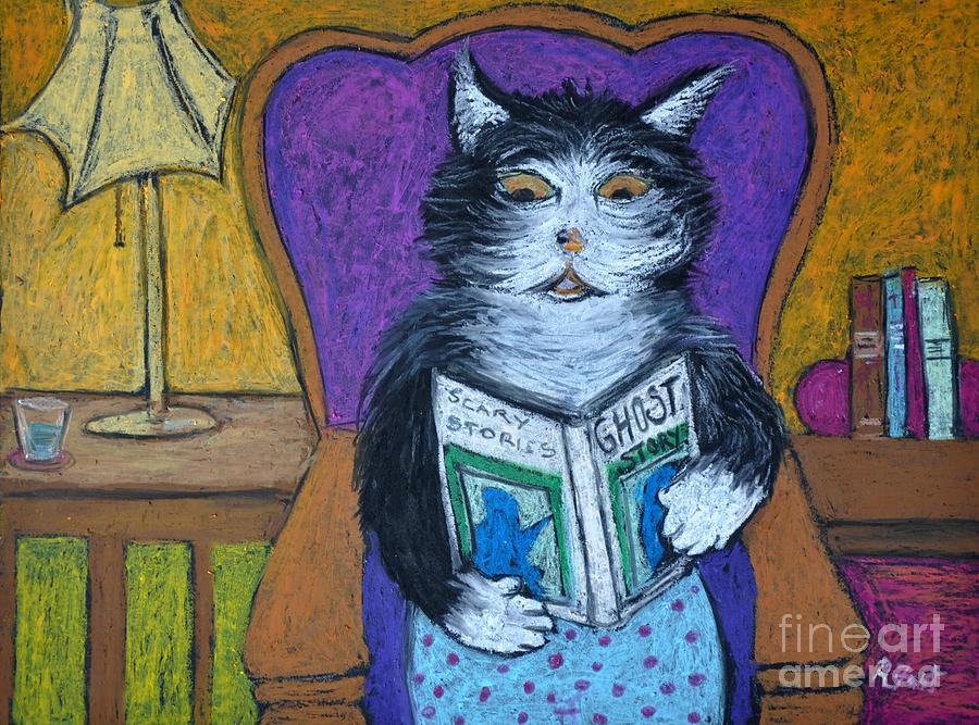 Teddys Scary Book Pastel by Reb Frost