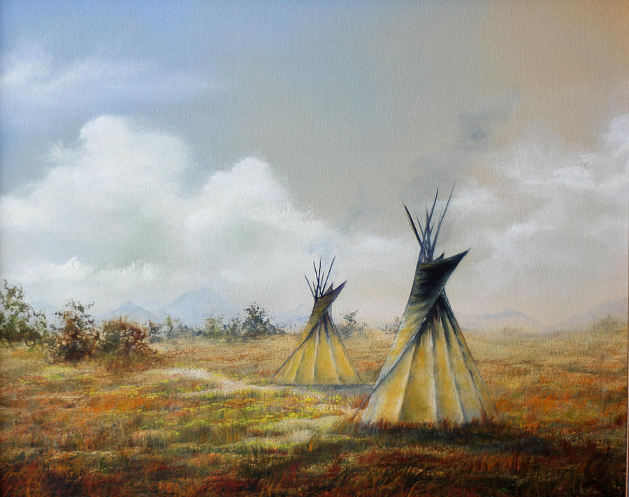 Teepee Painting by Meg Keeling