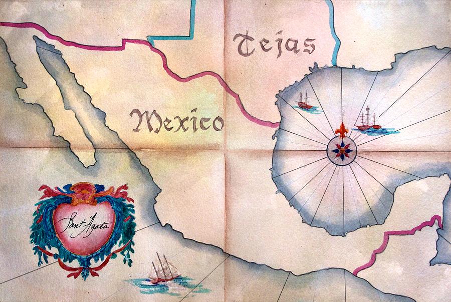 Tejas y Mexico Painting by Frank SantAgata
