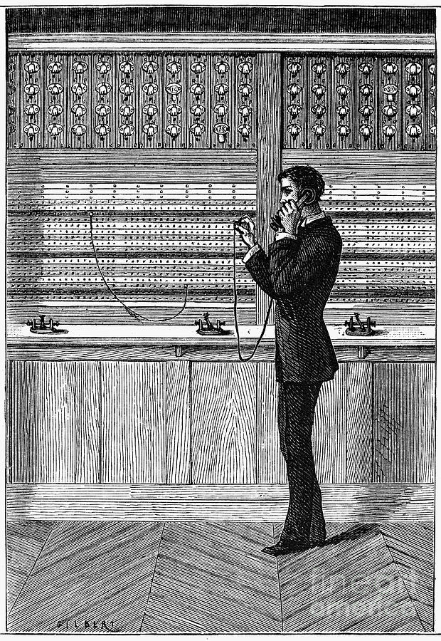 Telephone Operator, 1880 Photograph by Granger