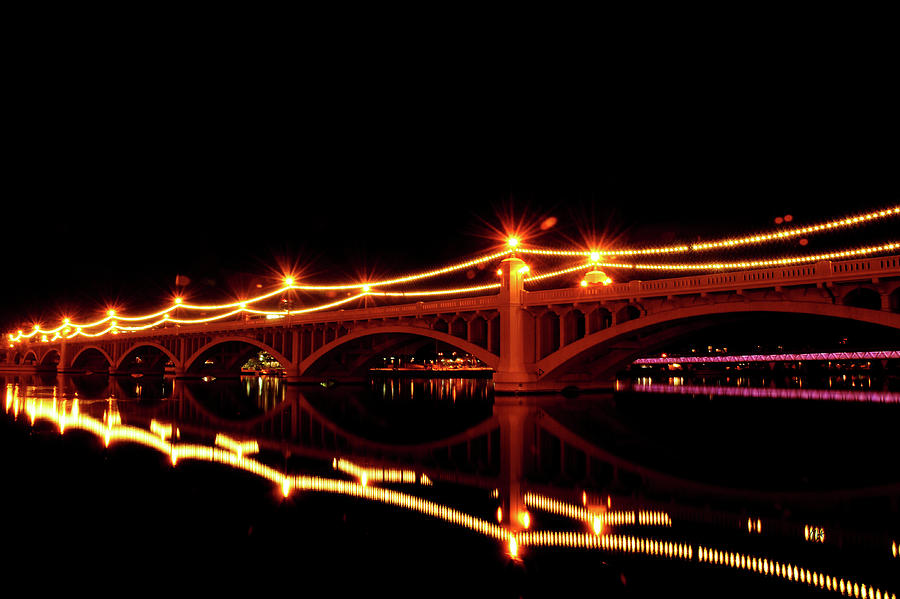 Tempe Lighted Bridge Photograph