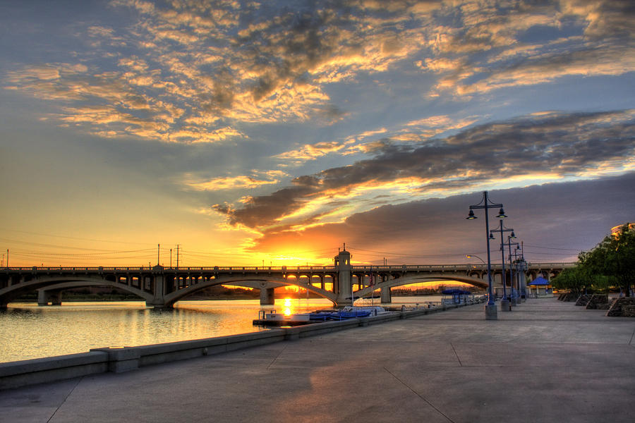 Tempe Town Lake Sunrise Photograph by Michael Yeager