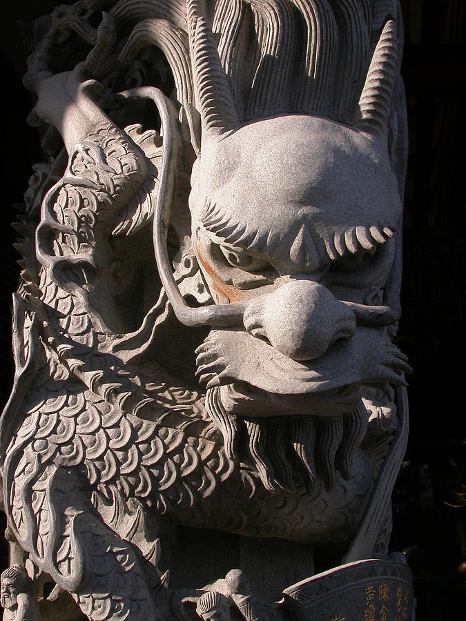 Asia Photograph - Temple Dragon by Mary Lane