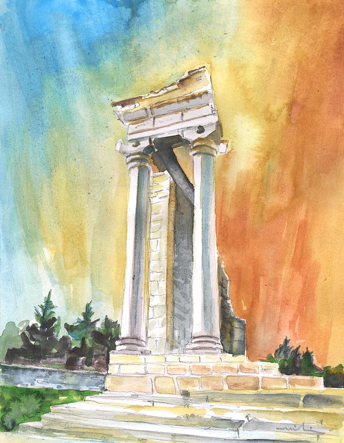 Temple of Apollo in Kourion Painting by Miki De Goodaboom