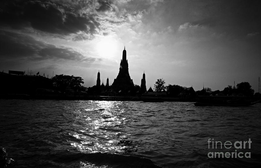 Thailand Photograph - Temple Silhouette by Thanh Tran