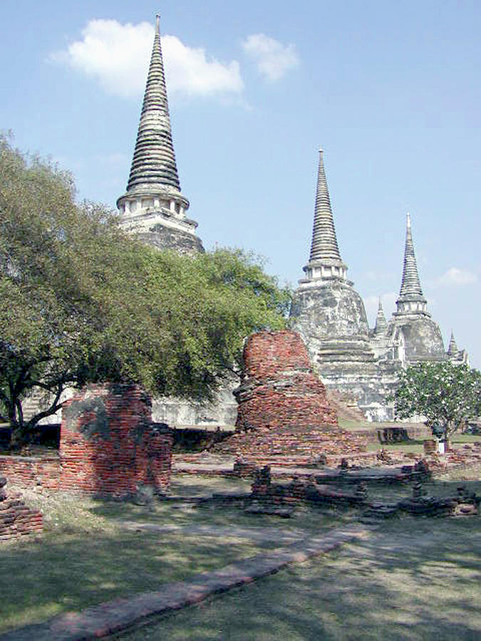 Thailand Photograph - Temples Ayutthaya Thailand by Paul Shefferly