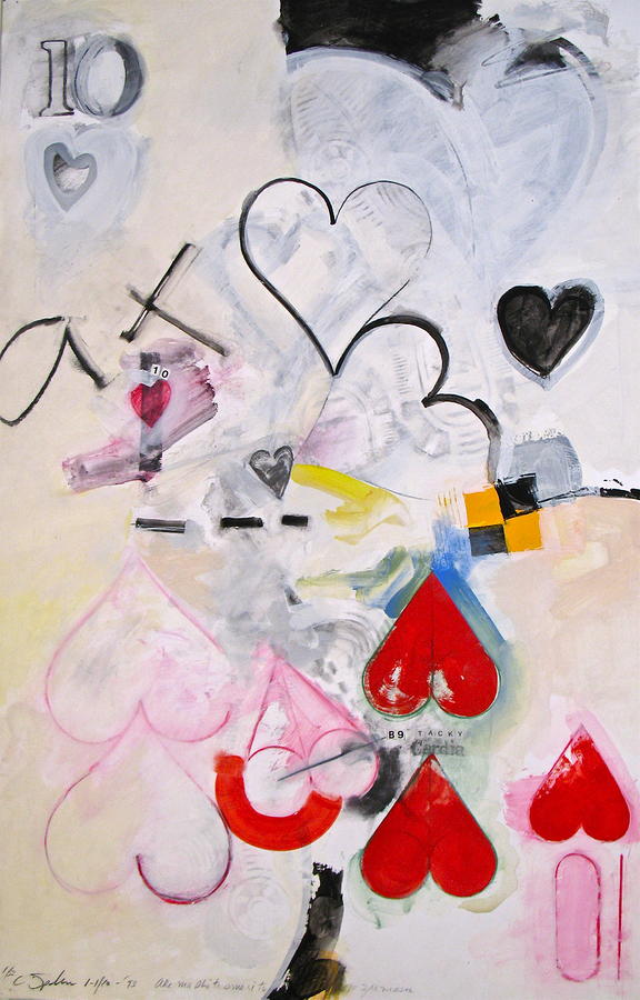 Ten of Hearts 1-52 Painting by Cliff Spohn