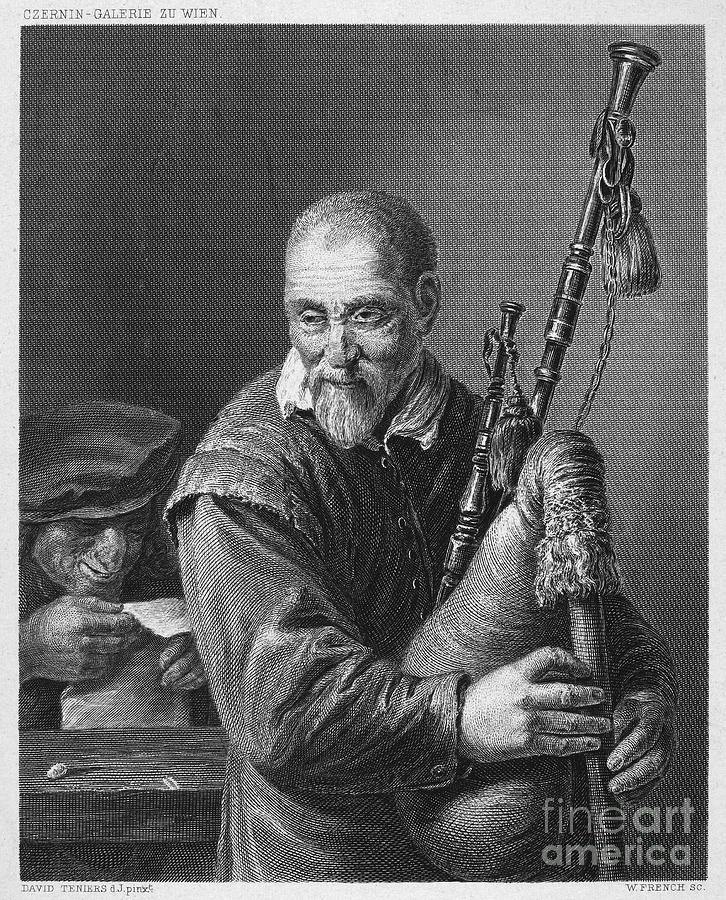 Teniers: The Bagpiper Photograph by Granger