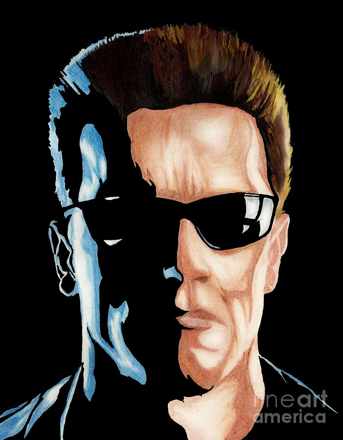 Portrait Painting - Terminator by Zeeshan Nayani