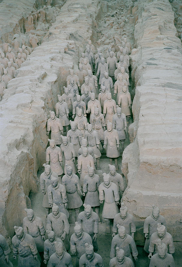City Photograph - The Warriors In The Pits In Xian China by Shaun Higson