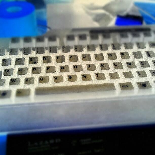 Instagram Photograph - Test - Negative Keyboard by Tony Tecky