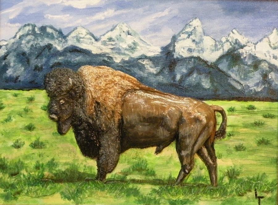 TeTon Buffalo Mixed Media by Lorrie T Dunks - Fine Art America