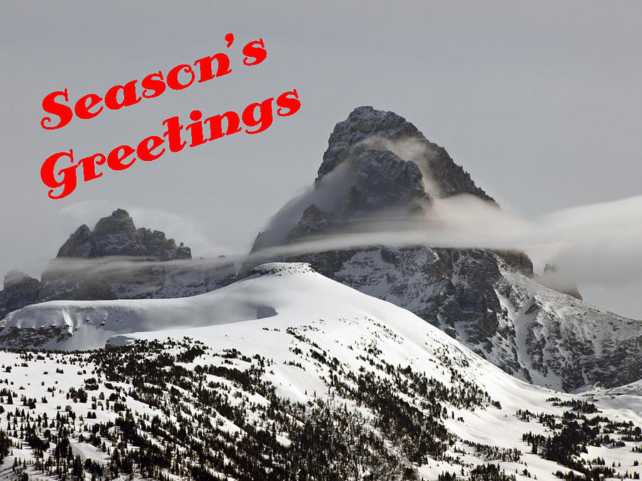 Tetons Seasons Greeting Photograph by DeeLon Merritt