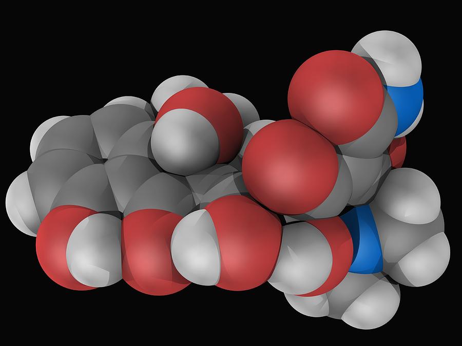 Tetracycline Drug Molecule Digital Art by Laguna Design