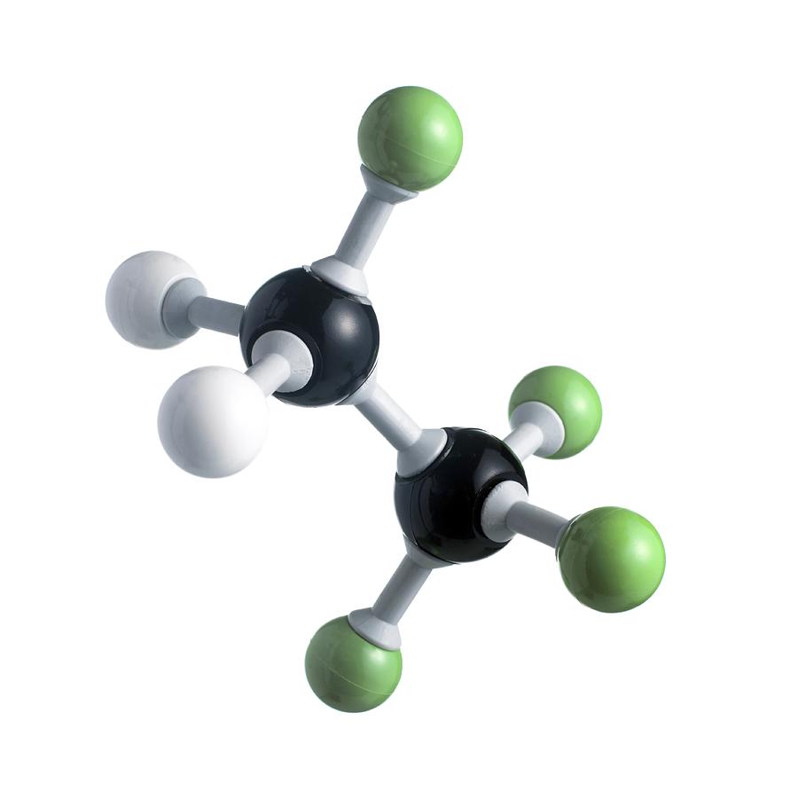 Tetrafluoroethane Molecule Photograph by
