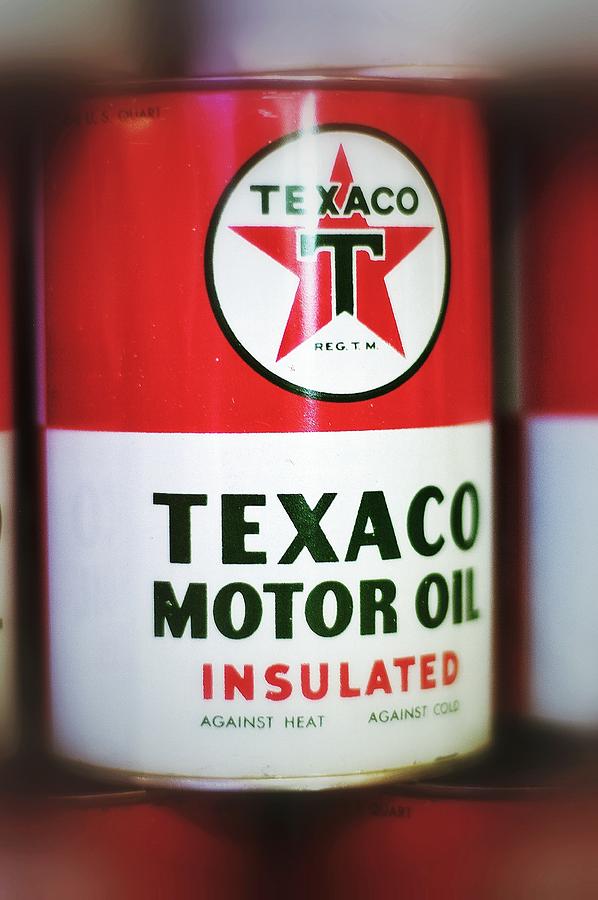 Car Photograph - Texaco Oil Can by Scott Wyatt