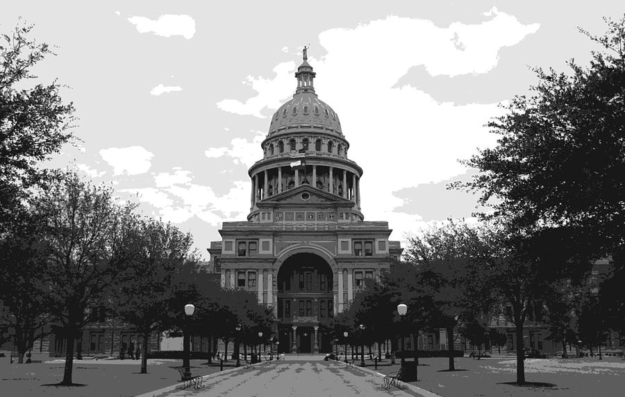 Texas Capitol BW6 Photograph by Scott Kelley