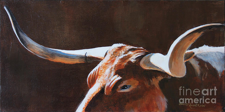 Wildlife Painting - Texas Long by David Ackerson