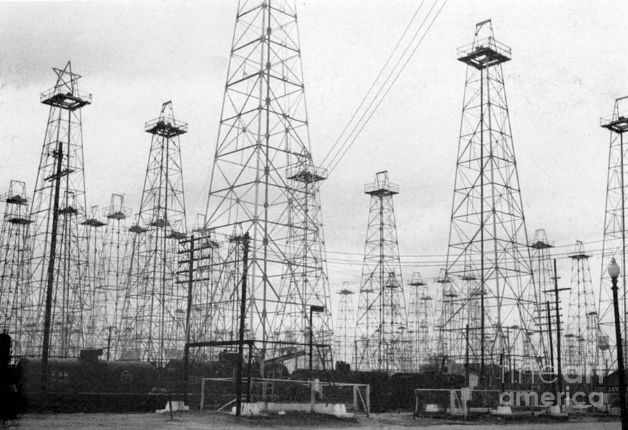 Oil Wells, 1943 Photograph by Granger