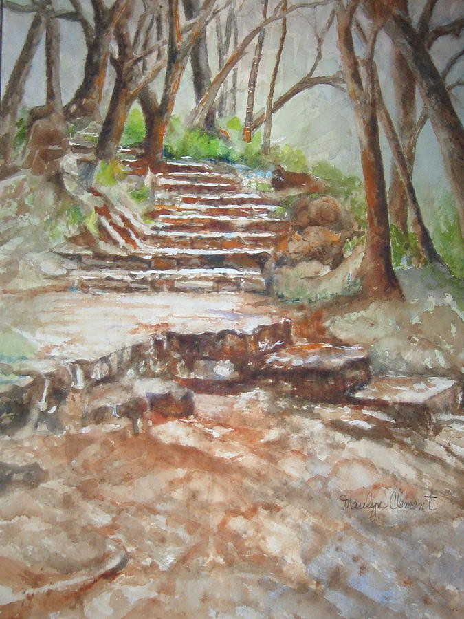 Texas Trail Painting by Marilyn  Clement