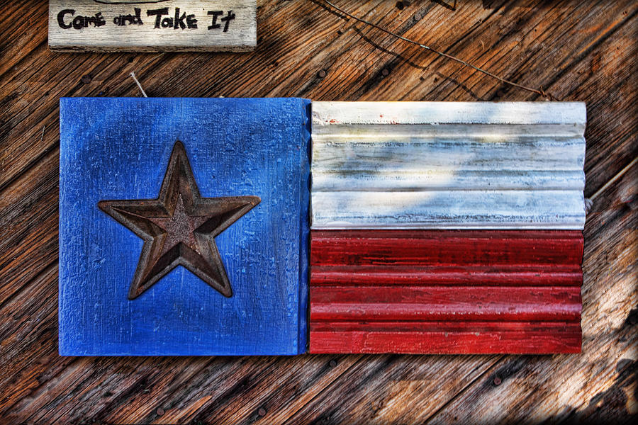 Flag Photograph - Texas Wood Plaques by Linda Phelps