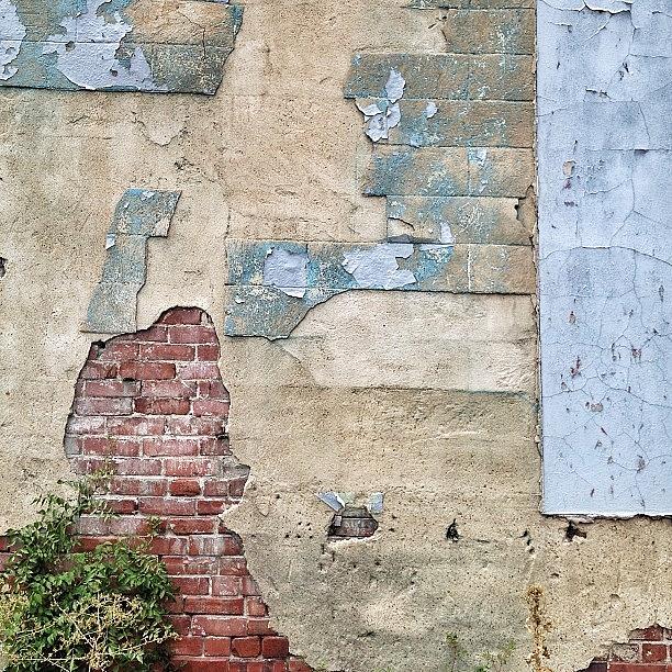 Brick Photograph - #texture #brick #peeling #paint by Caleb Kennedy