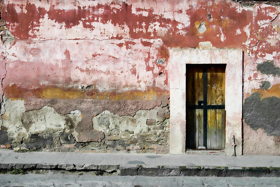 Textured Wall in Mexico Photograph by Carol Leigh