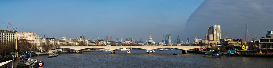Thames panorama weather front clearing Photograph by Gary Eason