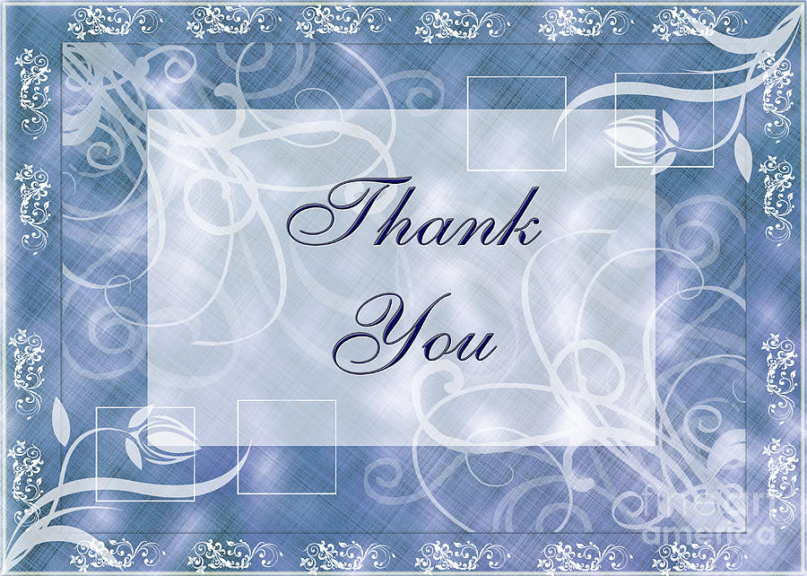 Thank You Digital Art - Thank You greeting card by Debbie Portwood