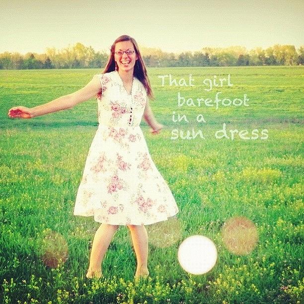 Nature Photograph - that Girl Barefoot In A Sun Dress by Traci Beeson
