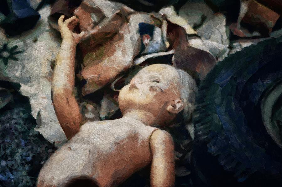 Doll Digital Art - The abandoned doll by Gun Legler