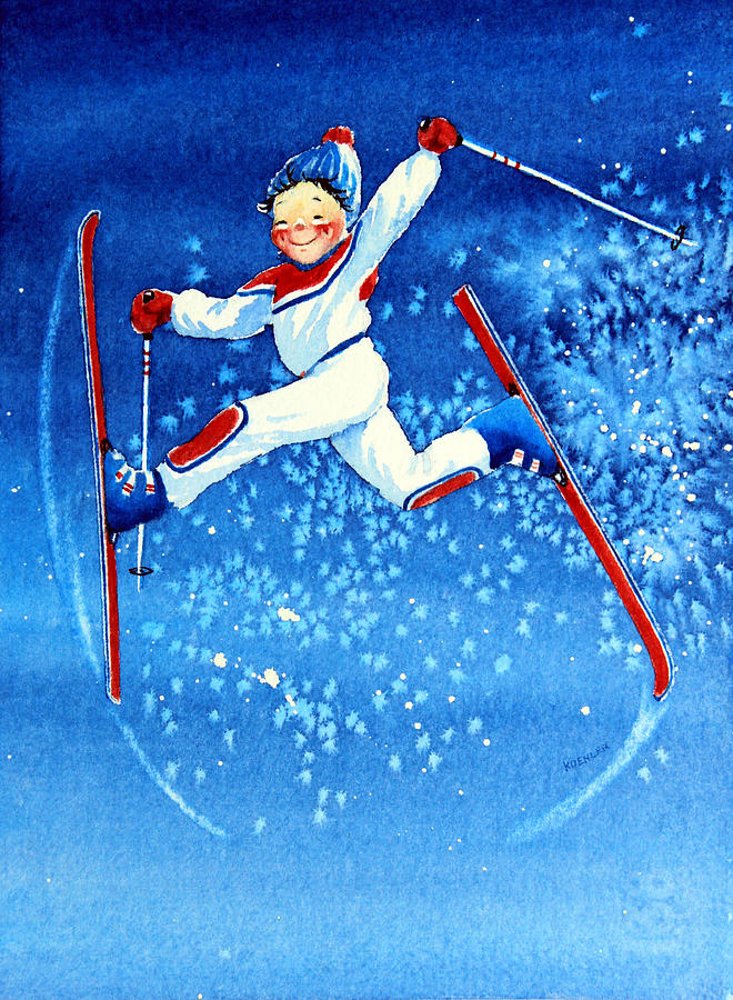 Baby Rooms For Boys Painting - The Aerial Skier 16 by Hanne Lore Koehler