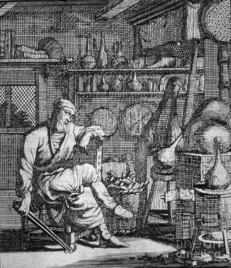 The Alchemist Of Goudmaker, 18th Century Photograph by Science Source