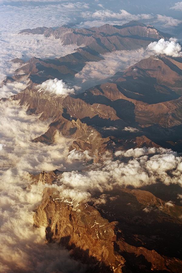 Nature Photograph - The Alps, Aerial Photograph by Carlos Dominguez