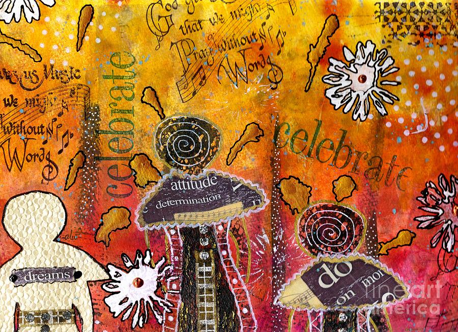The Angel Brigade - Cropped Version Mixed Media by Angela L Walker