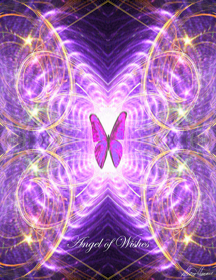 Butterfly Digital Art - The Angel of Wishes by Diana Haronis
