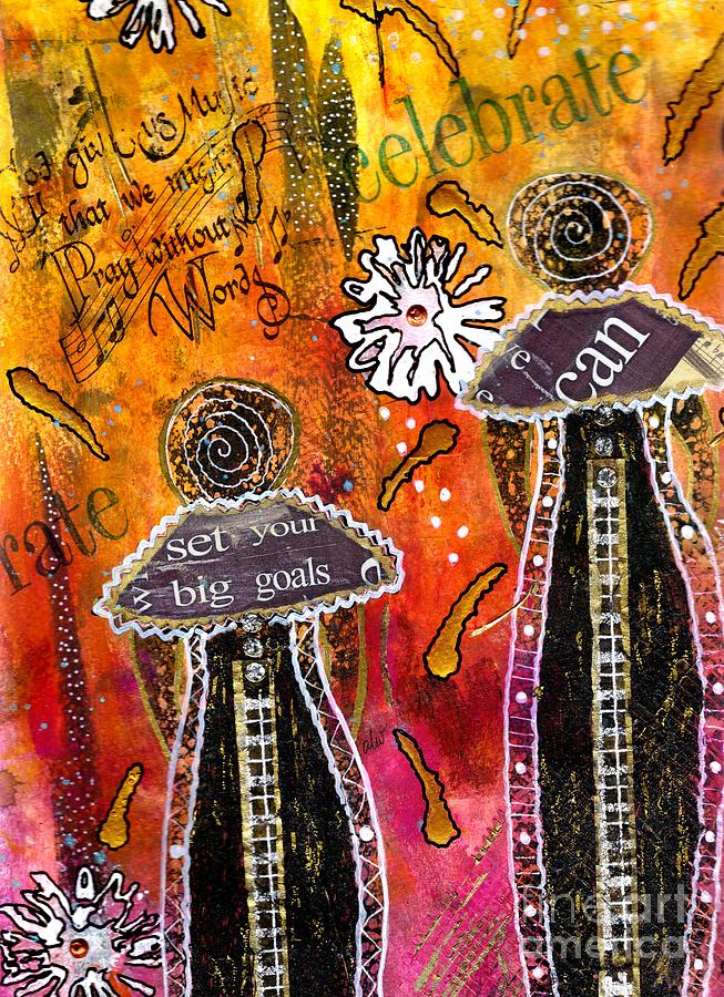 The Angelic Sistahs Mixed Media by Angela L Walker