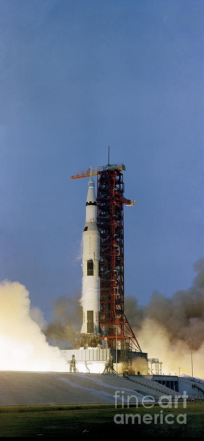 Space Photograph - The Apollo 13 Space Vehicle Is Launched by Stocktrek Images